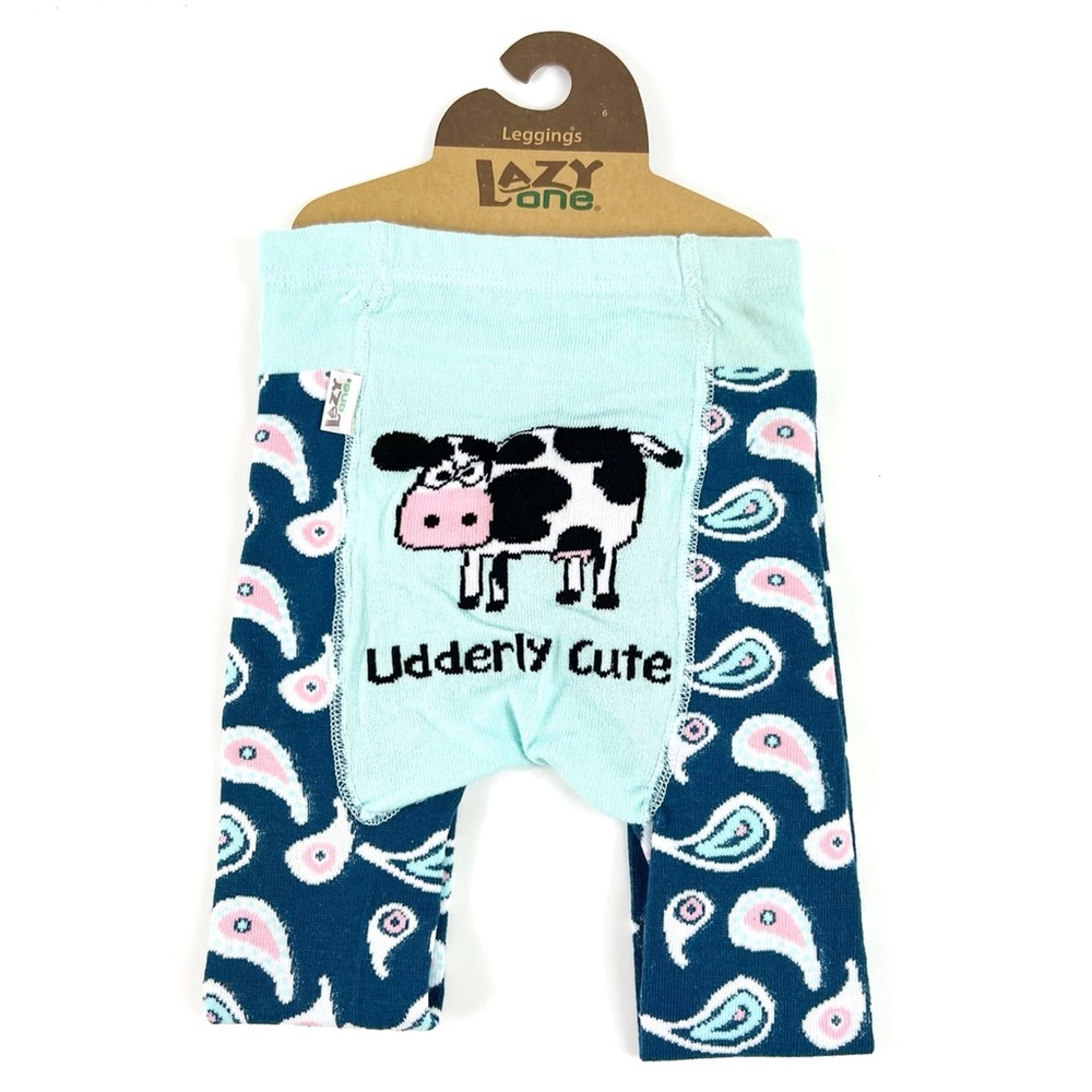 NEW Lazy One Utterly Cute Cow Leggings